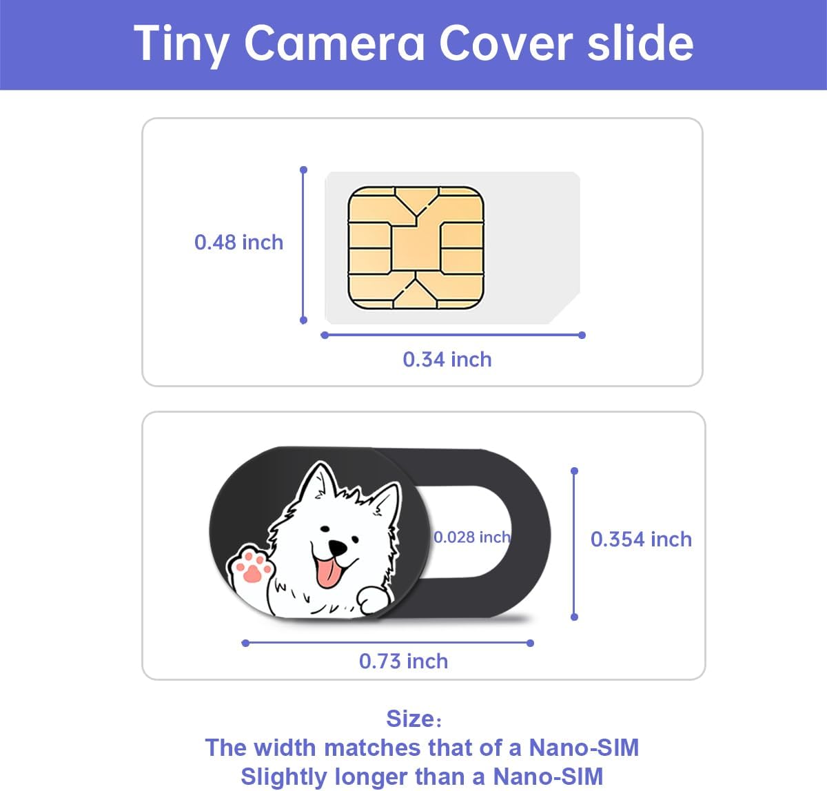 Three-piece laptop camera slide cover - Cute camera cover - Laptop camera cover, computer camera blocker, iPad accessories