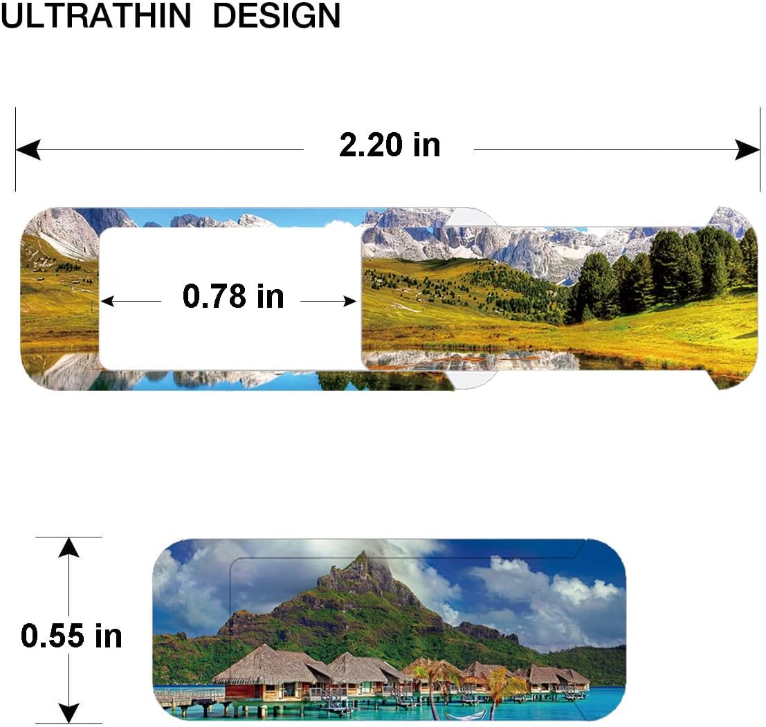 Laptop Camera Cover Slide, Laptop, Desktop, PC, MacBook Pro, MacBook Air, iPad, iMac, Tablet Case, Privacy Security (Landscape)