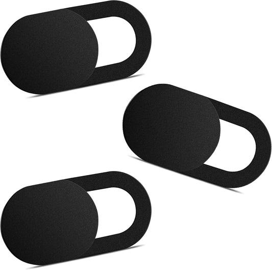 Webcam Cover (3 Pack), 0.03 Inch Ultra-Thin Laptop Webcam Cover Slide, Perfect for Privacy Protection - Black